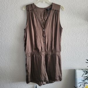 BCBG Maxazria Micah Satin Romper Sz M
